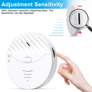 Outdoor WiFi Door/Window Vibration Alarm Sensor 130dB – Home Safety Detector