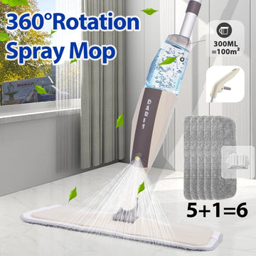 Spray Floor Mop with Reusable Microfiber Pads