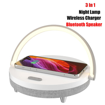 Modern Wireless Charger Lamp With Bluetooth Speaker